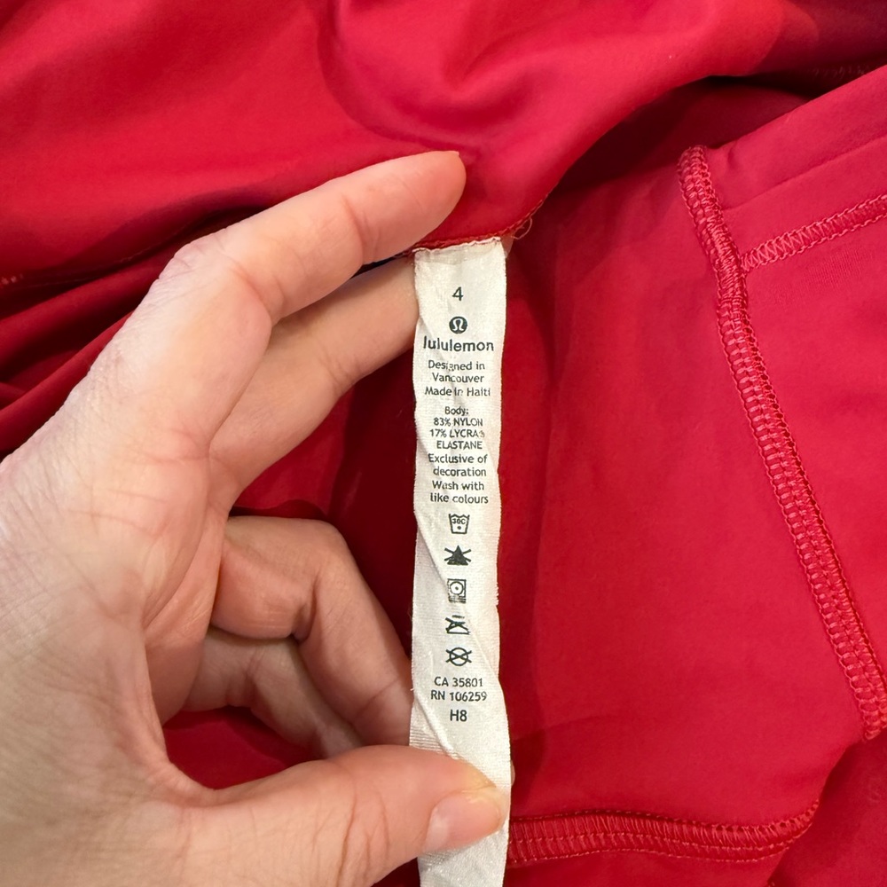 Lululemon Athletica Bold Red Workout Top